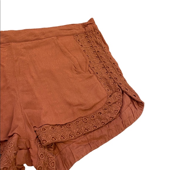 Anthropologie Marrakech Boho Burnt Orange Pull On Shorts, Womens XS - Picture 2 of 8